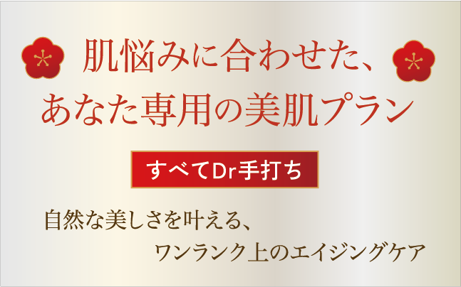 肌悩みに合わせた、あなた専用の美肌プラン。